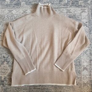 J. McLaughlin Taupe Cowl Neck Sweater
